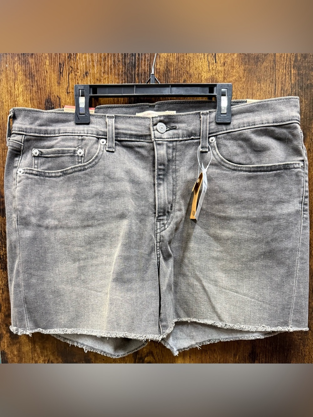 Levi's Gray Cut-Off Denim Shorts